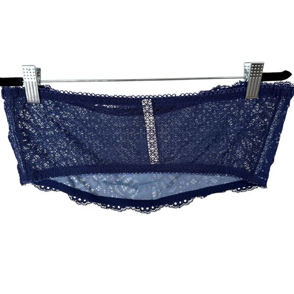 Victoria Secret Navy Blue Dream Angels strapless Bralette Lace Size Large - Picture 2 of 10